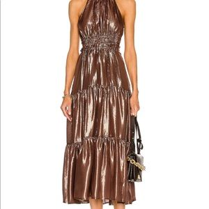 A.L.C. ELARA LUREX SILK MAXI DRESS